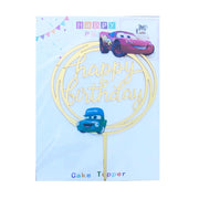 Cake Topper - Happy Birthday - Cars