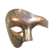 Mens Phantom Of The Opera Masquerade Mask - Brushed Bronze