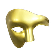 Mens Phantom Of The Opera Masquerade Mask - Brushed Gold