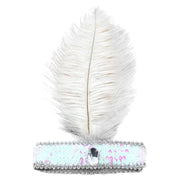 Burlesque Flapper Headband - White Feather