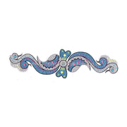 Blue And Silver Bow Crystal Temporary Tattoo Sticker