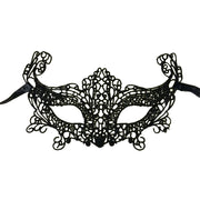 Starched Economy String Masquerade Mask With High Sides Black