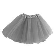 Girls Grey Silver Tulle Tutu