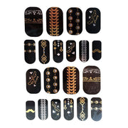 Gold And Silver Design Nail Stickers - Arrows and Dots