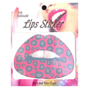 Temporary Lip Tattoo - Red Leopard Design