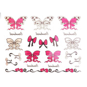 Bows Temporary Tattoo Themed Sheet