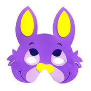 Rabbit Childrens Foam Animal Mask - Purple