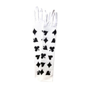 Alice In Wonderland Long Gloves In Nylon - White