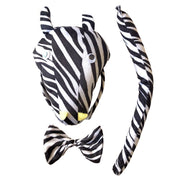 Zebra Head With Bow Tie And Tail