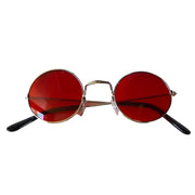 Tinted Metal Frame Party Glasses - Red
