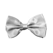 Satin Bow Tie - Silver