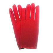 Economy Adult Nylon Short Gloves - Red 20cm