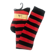 Black And Red Striped Long Socks