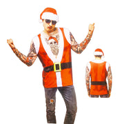 Christmas Tattoo Mens T-shirt - Small/Medium | Santa Claus