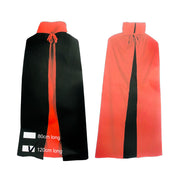 Reversible Black Or Red Cape With Collar - 120cm