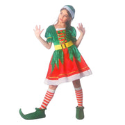 Childrens Girls Christmas Elf Costume