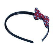 Narrow Minnie Mouse Plastic Headband With Bow