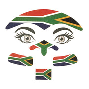 South African Face Temporary Tattoos - Design 2