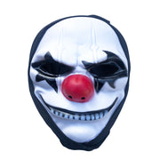 Scary Clown Halloween Mask With Black Head Cover #2