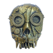 Steampunk Full Face Zombie Mask - Gold