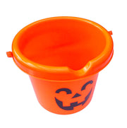 Halloween Trick Or Treat Bucket - Orange With Pumpkin