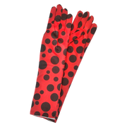 Adult Ladybug Long Gloves - Large Dots