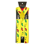 Suspenders - Yellow with Chilies