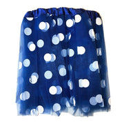 Girls Blue Polka Dot Tulle Tutu