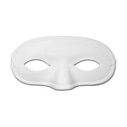 Plastic White Domino Masquerade Mask