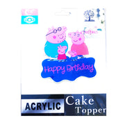 Cake Topper - Happy Birthday - Peppa