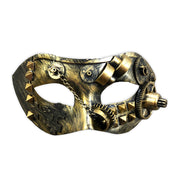 Steampunk Masquerade Mask Gold With Studs