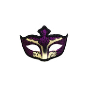 Gorgeous Trimmed Mask - Purple and Cream