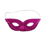 Pointy Cerise Pink Glitter Masquerade Mask