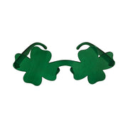 St Patricks Day Green Clover Fancy Dress Glasses