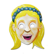 Happy Girl Cardboard Cutout Mask