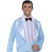 White Men's Ruffled Shirt Front - Fancy Dress Accessory Costume