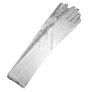 Long Lace Gloves - White