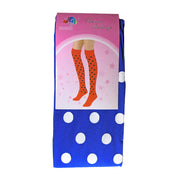 Blue Stockings With White Polka Dots