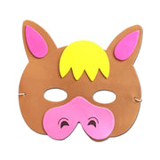 Donkey Childrens Foam Animal Mask - Brown
