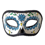Day Of The Dead Masquerade Mask With Blue Detail