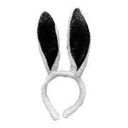 Glitter Bunny Ears - Black