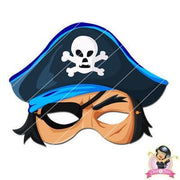 Childrens Download And Print Pirate Mask - Blue