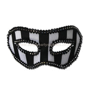 Masquerade Mask With Black And White Stripes