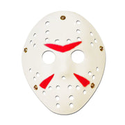 Hockey Mask - White With Red Markings