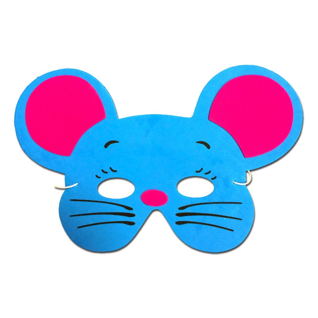 Blue Mouse Mask Mouse Childrens Foam Animal Mask - Turquoise Blue – Simply Party Supplies