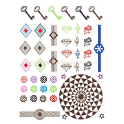 Circle And Keys Temporary Hand Tattoo Pack