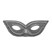 Pointy Silver Glitter Masquerade Mask