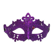 Purple Fancy Glitter Scout Masquerade Mask With Stars