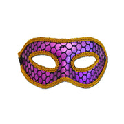 Fishnet Purple Masquerade Mask With Trim