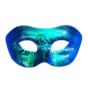 Shiny Blue Pearlescent Masquerade Mask